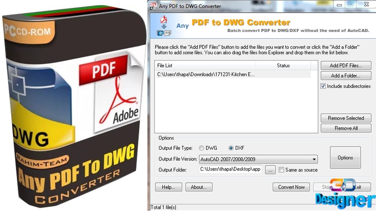 Any PDF to DWG Converter 2018 Crack & Keygen Full Free